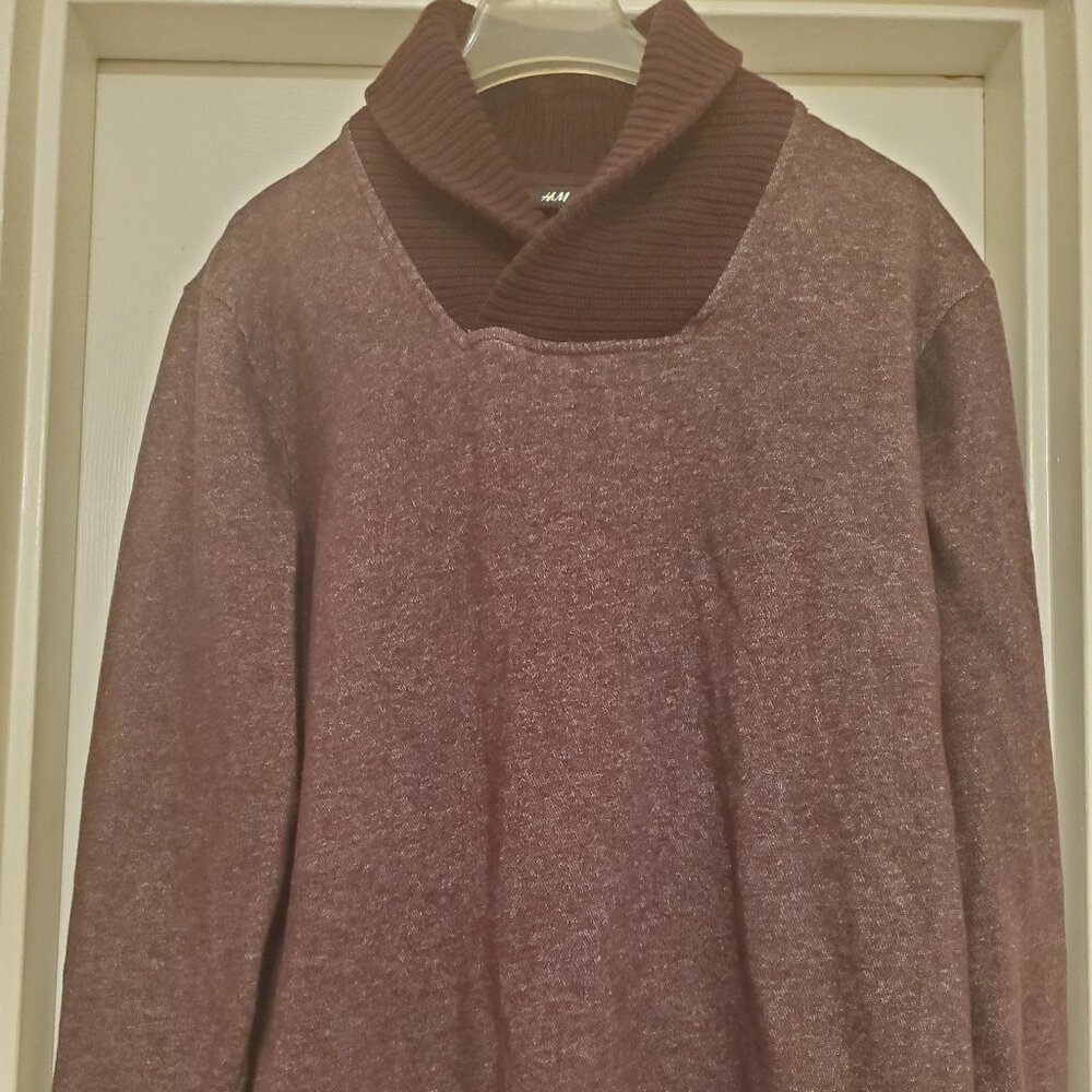 H&M Mens Shawl Collar Pullover Sweater